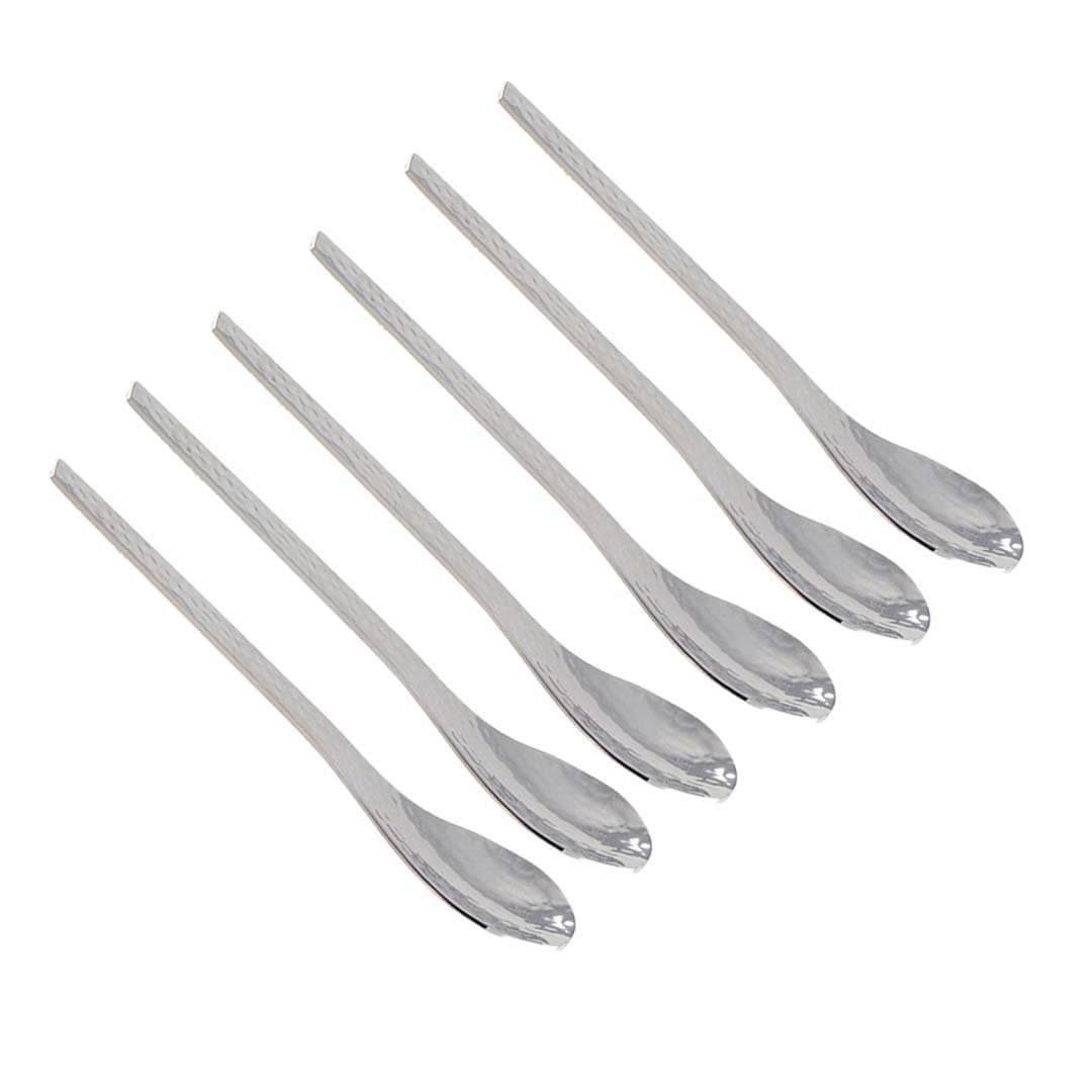 Silber gehämmerte Löffel - 6 -Set von 6