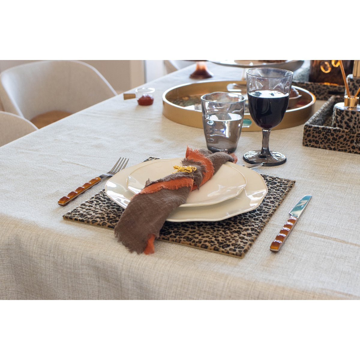 Haushalte 24 Stücke in Silber mit braunem Griff