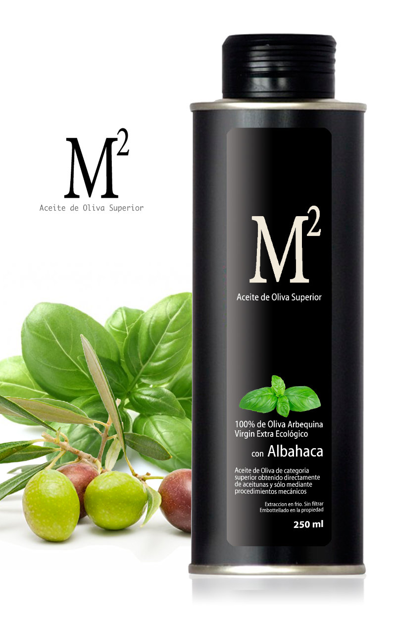 M2 Olivenöl mit Basilikum - 250ml