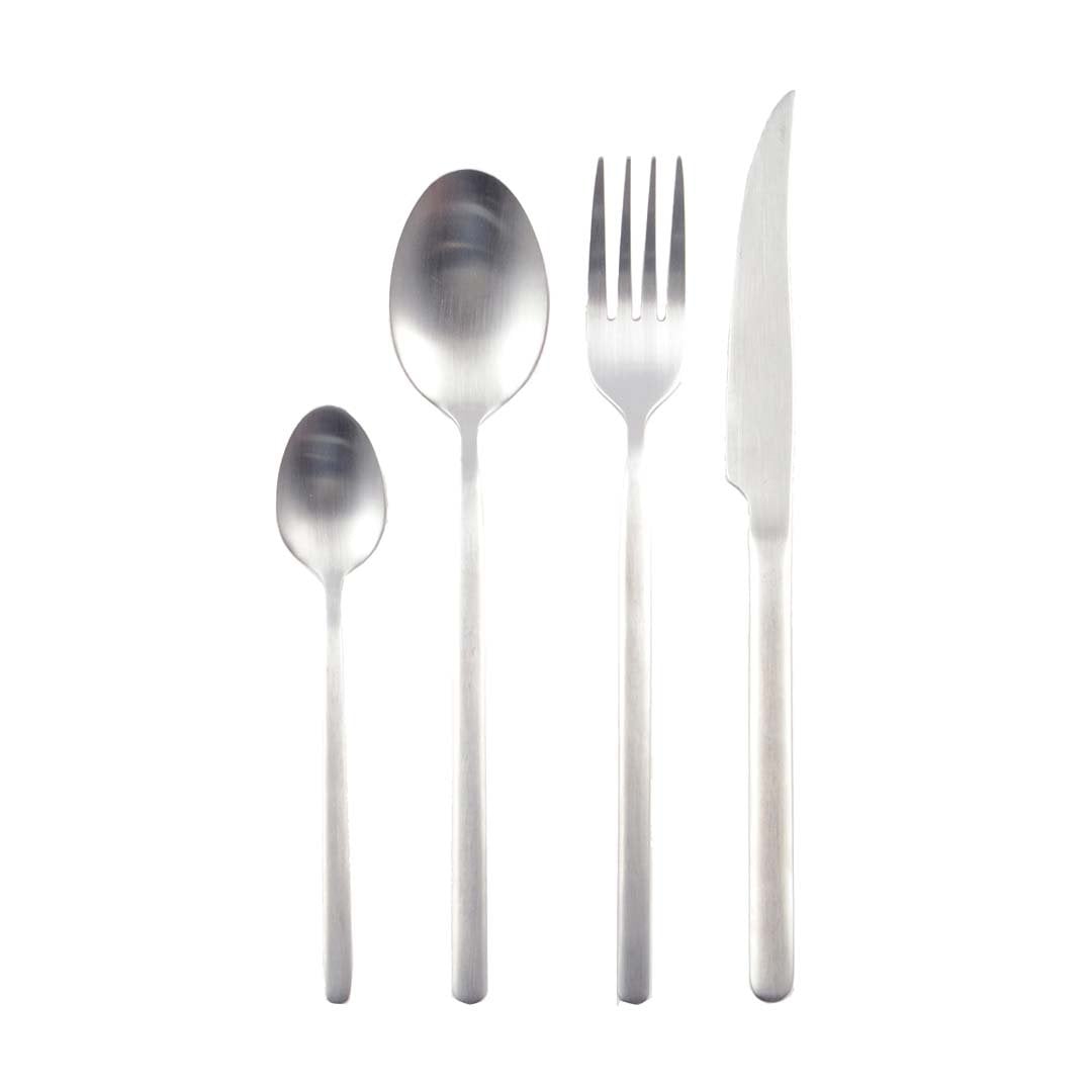 Hausfrau 24 Stück Matte Silber