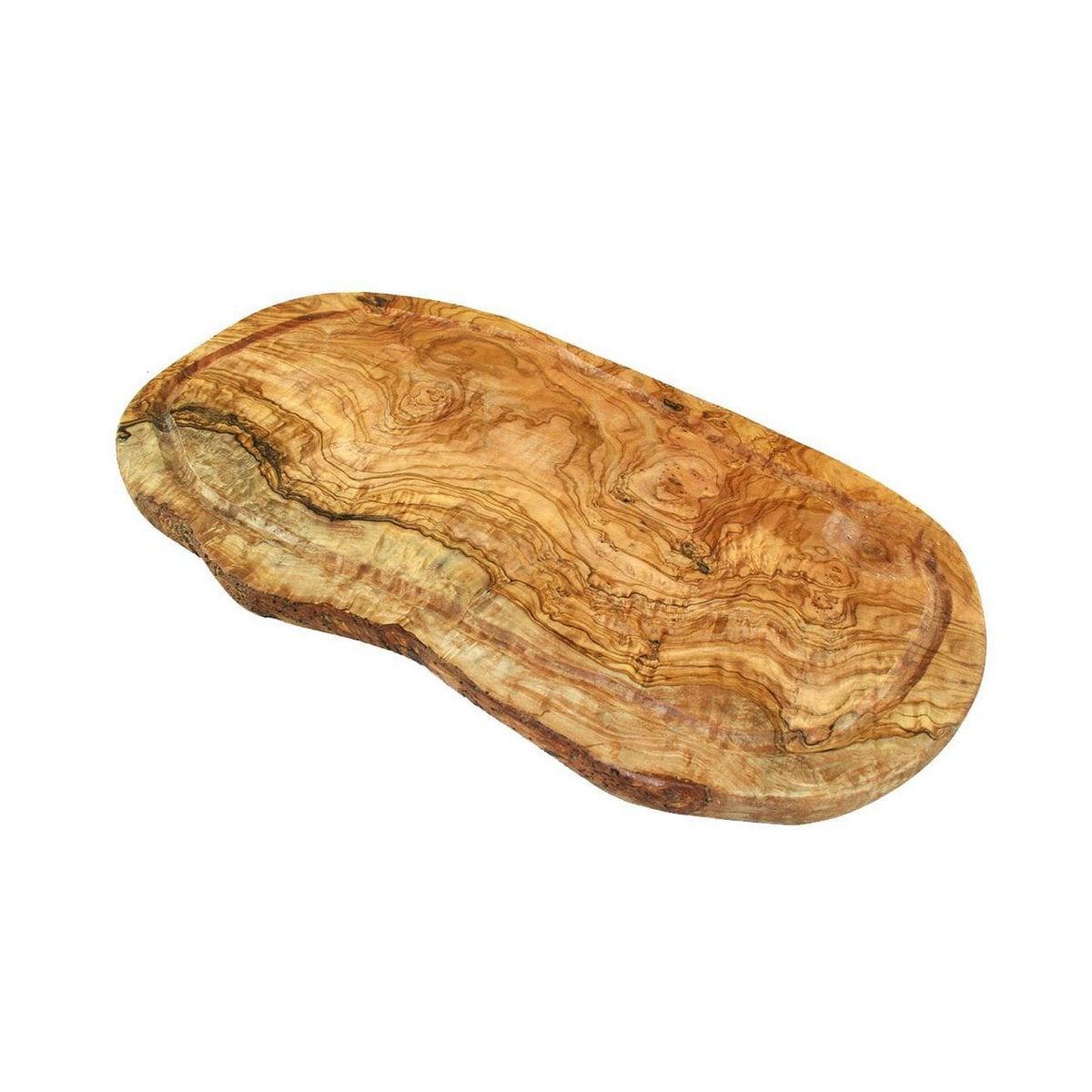 Steakbrett RUSTIKAL (Länge ca. 50 – 55 cm) mit Saftrille & ohne Griff