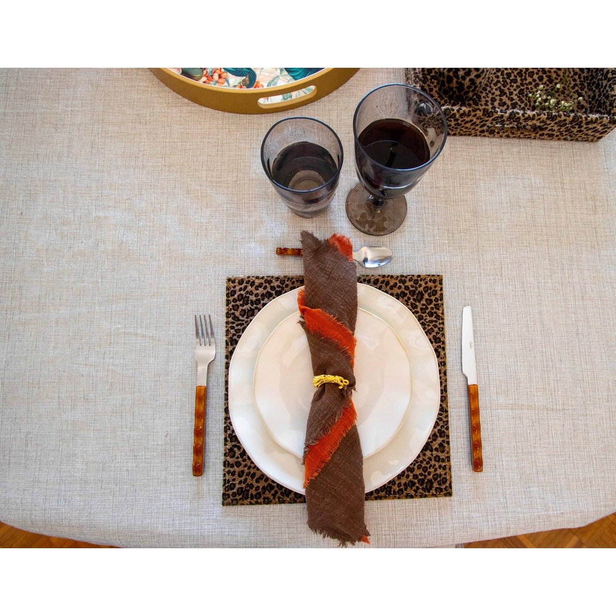 Haushalte 24 Stücke in Silber mit braunem Griff