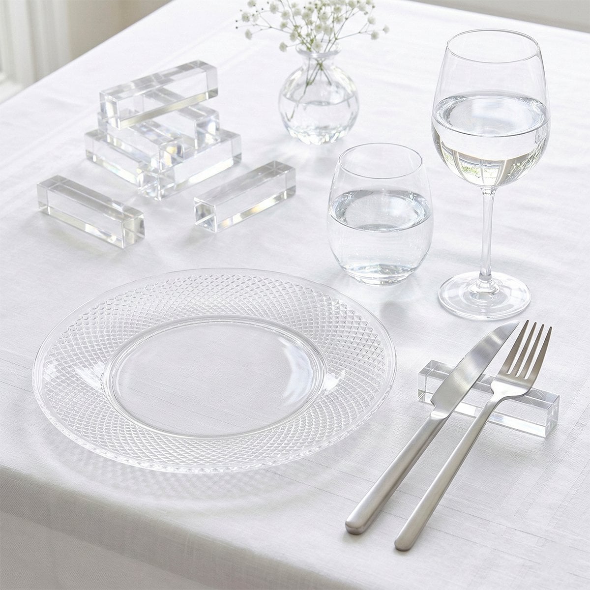 Hausfrau 24 Stück Matte Silber