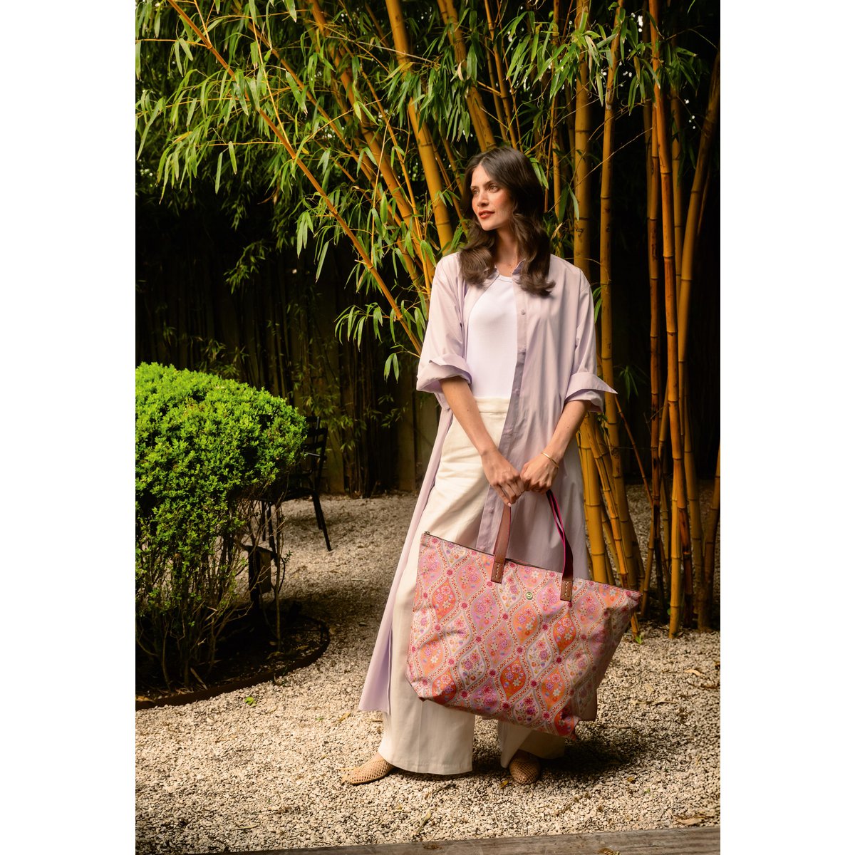 Tilda Tote Bag Large Ornamento Orange 66x20x44cm