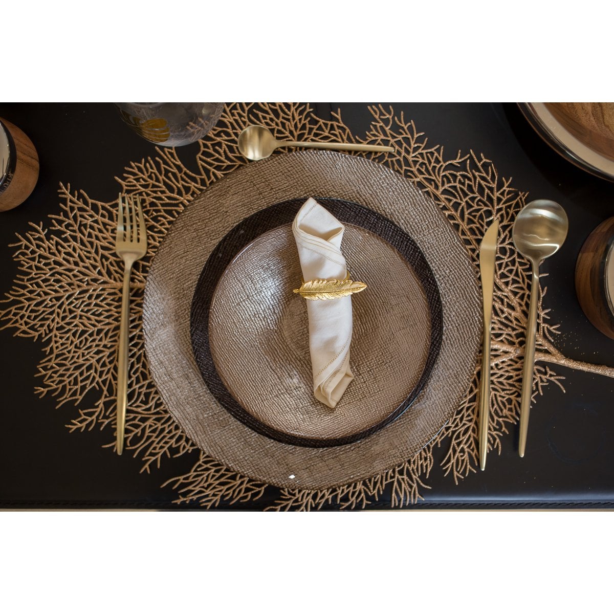 Haushaltsholz 24 Stück Champagner Matte abgerundete Konturen