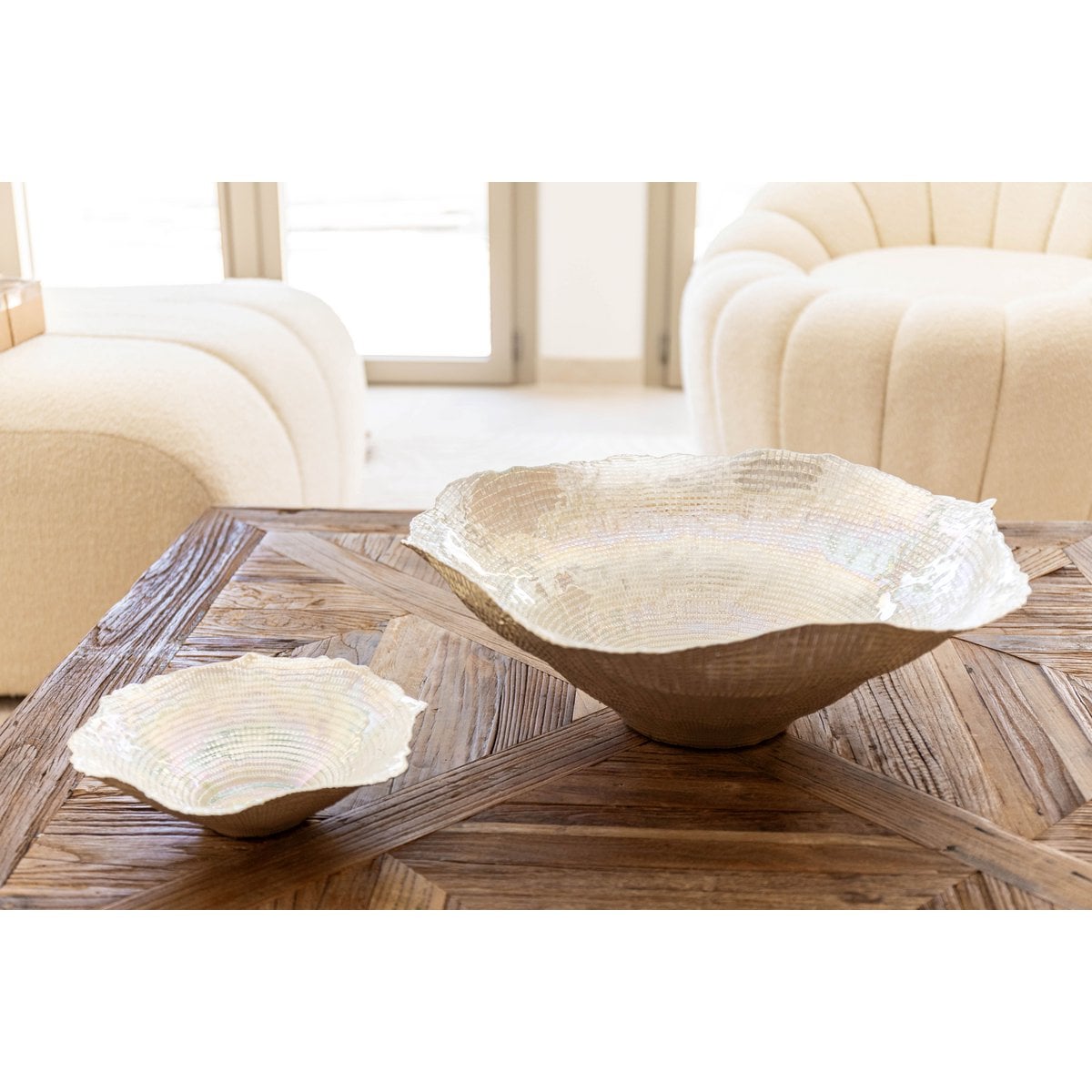 Großer Corolle Corolle Silber Silber 45x45x14,5 cm