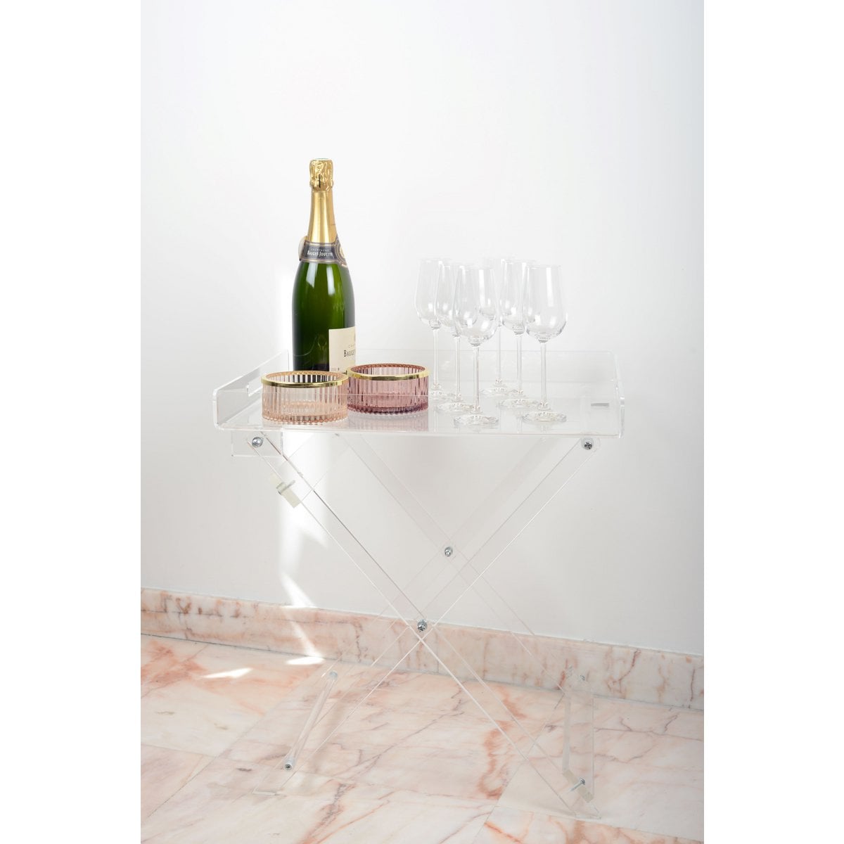 46x38x54cm Acryl -Falttisch -Tablett