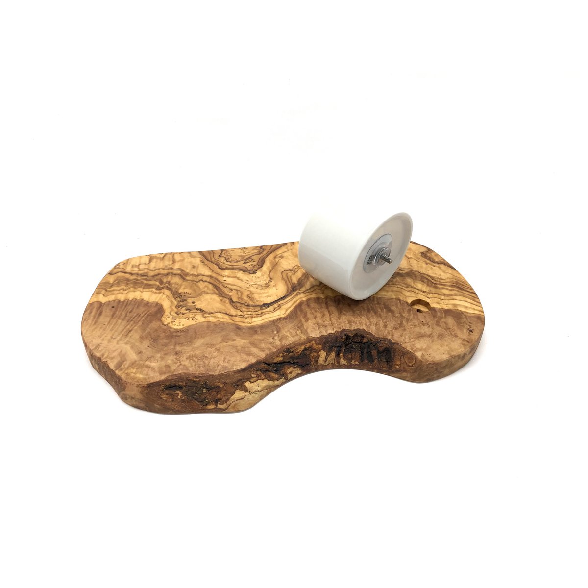 Burgerbrett RUSTIKAL inkl. Porzellanschale (Länge ca. 40- 44 cm)