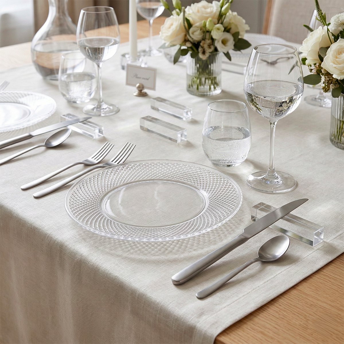 Hausfrau 24 Stück Matte Silber