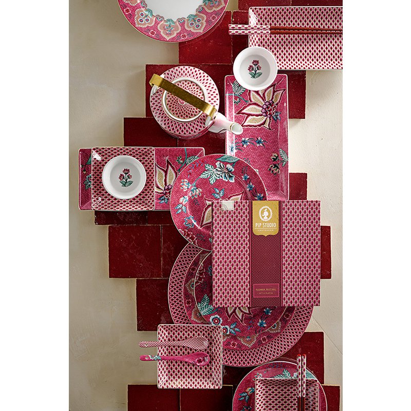 Giftset Square Oriental Flower Festival Dark Pink